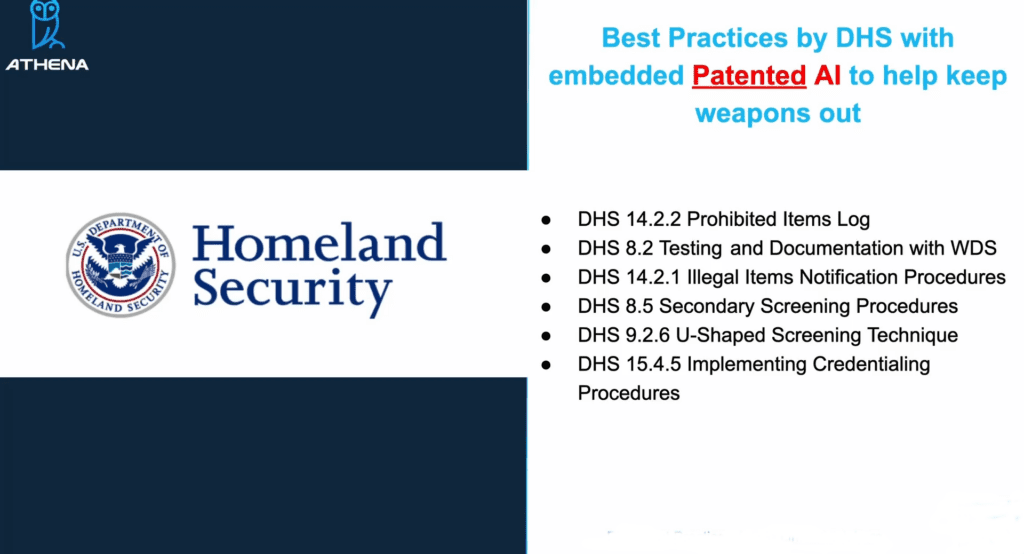 Homeland Security Best Practices for weapons detection systems